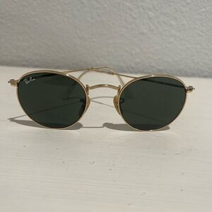 Ray-Ban Gold Frame Sunglasses with Dark Lenses